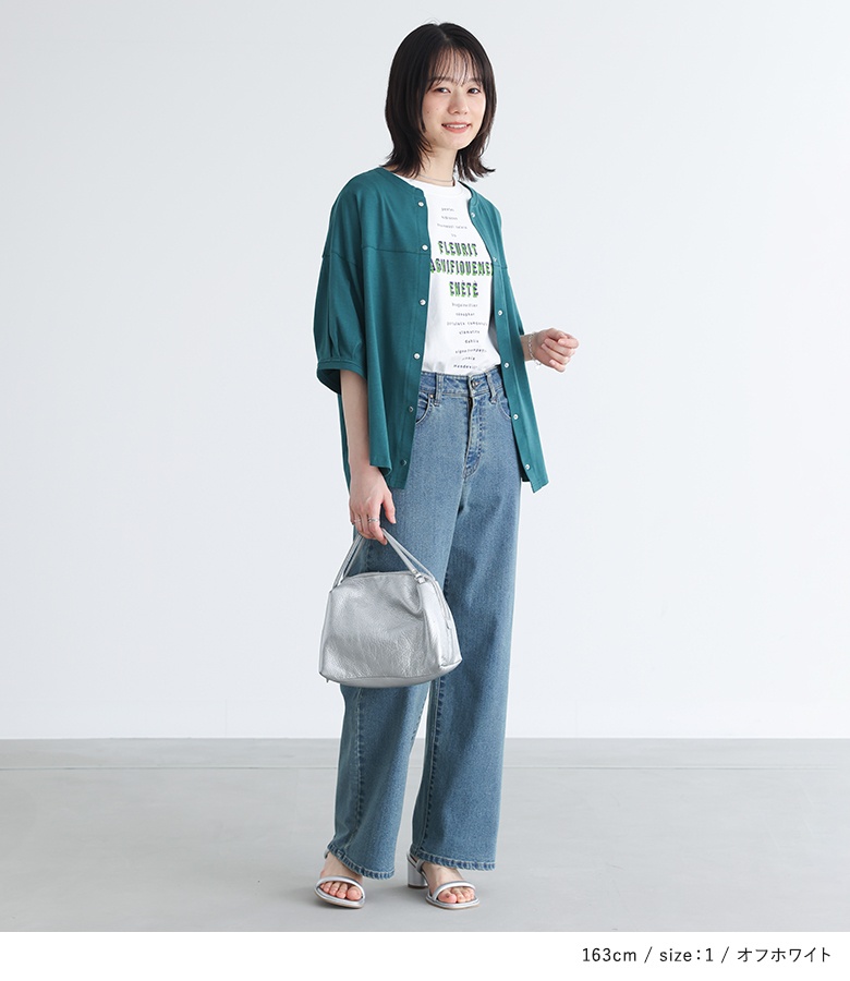 Tシャツ トップス レディース カットソー プ...の詳細画像1