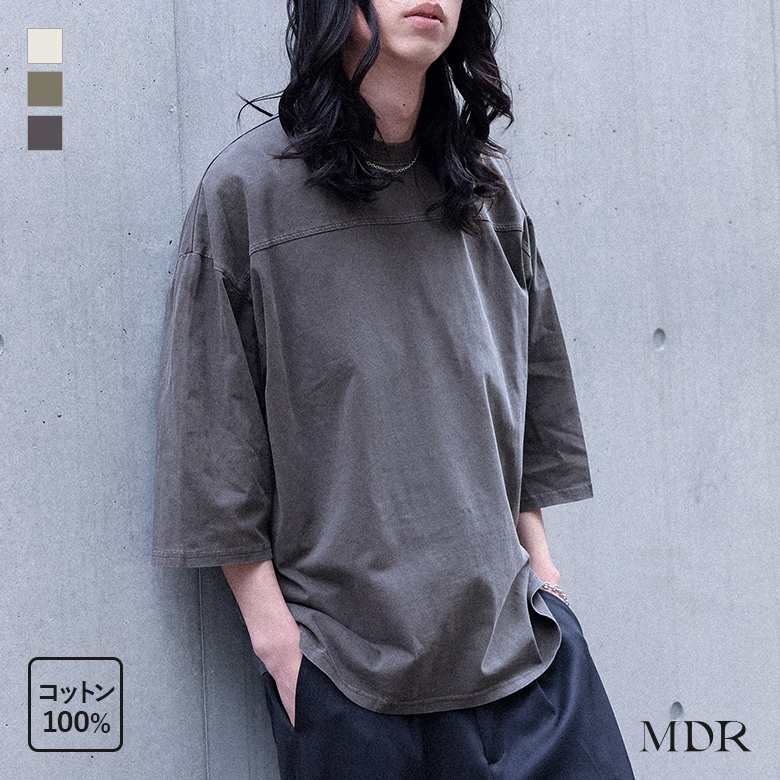 osharewalker カットソー メンズ トップス 半袖 五分袖 Tシャツ