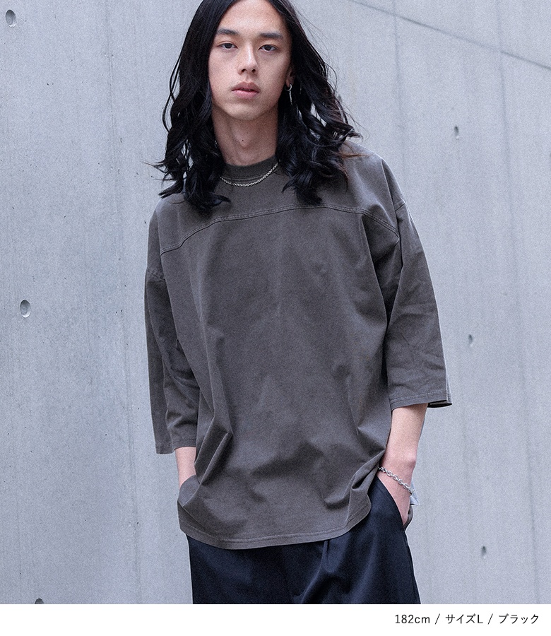 osharewalker カットソー メンズ トップス 半袖 五分袖 Tシャツ