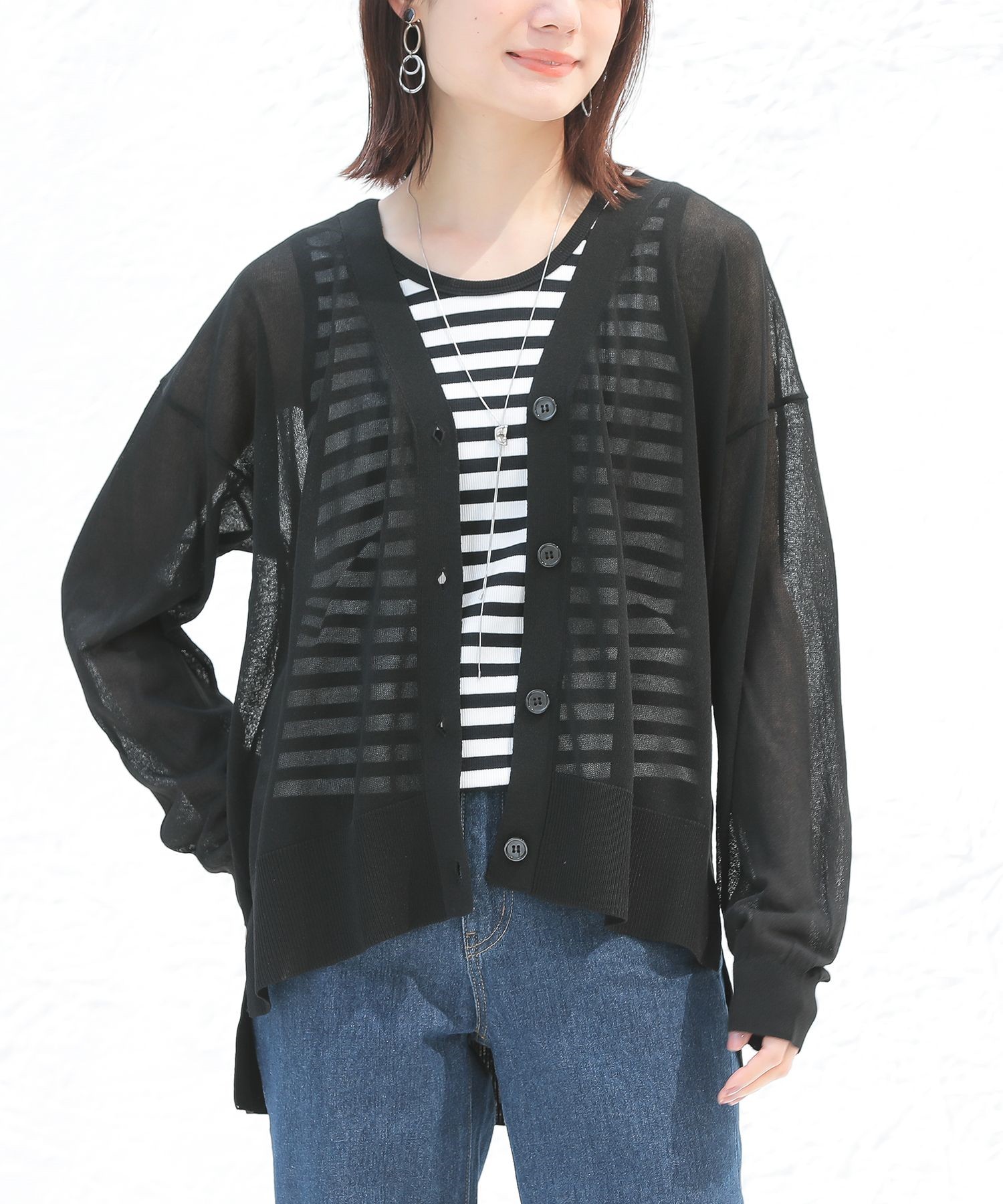 osharewalker カーディガン レディース ニット トップス 長袖 UV osharewalker カーディガン レディース ニット トップス 長袖 UV