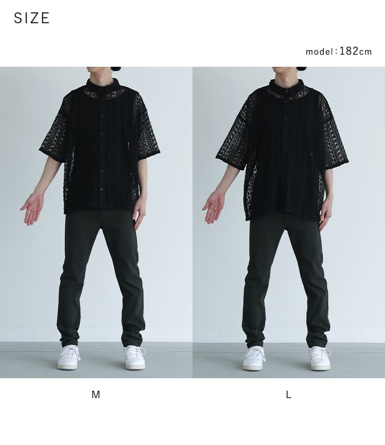 osharewalker（オシャレウォーカー） シャツ 半袖 メンズ 春 夏 白 黒