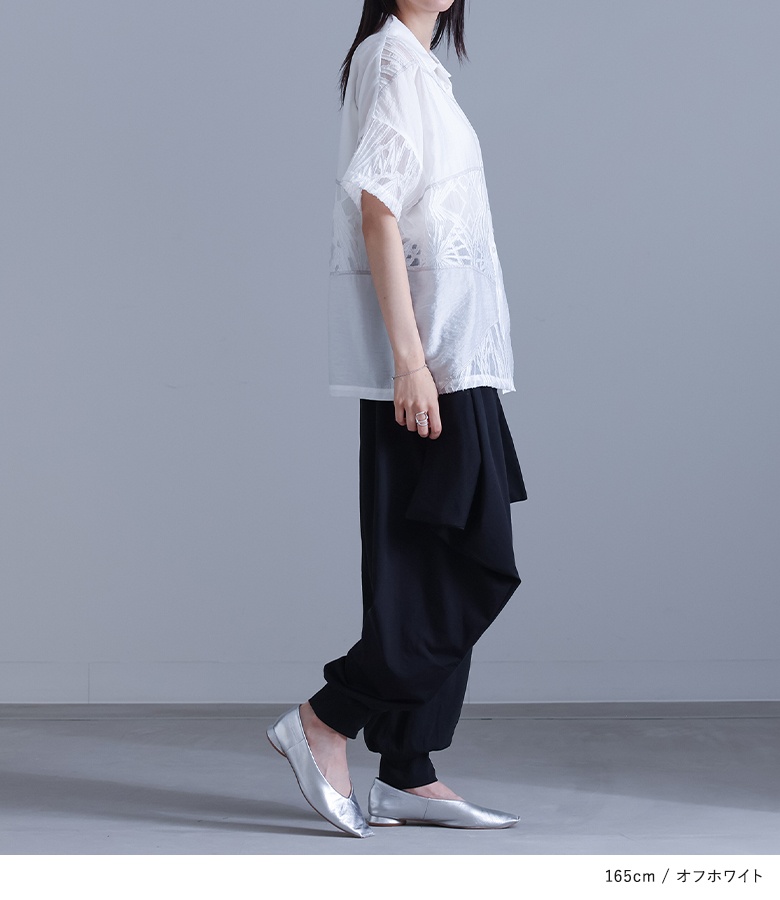 osharewalker シャツ レディース トップス ブラウス 半袖 シアー