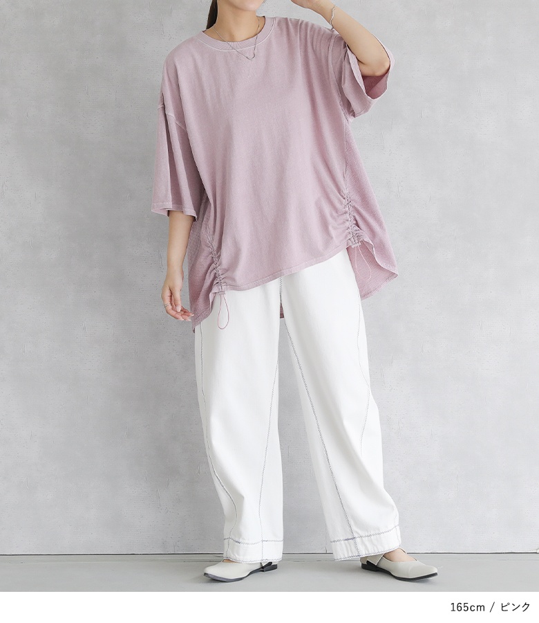 Tシャツ レディース 春 夏 半袖 クルーネッ...の詳細画像3