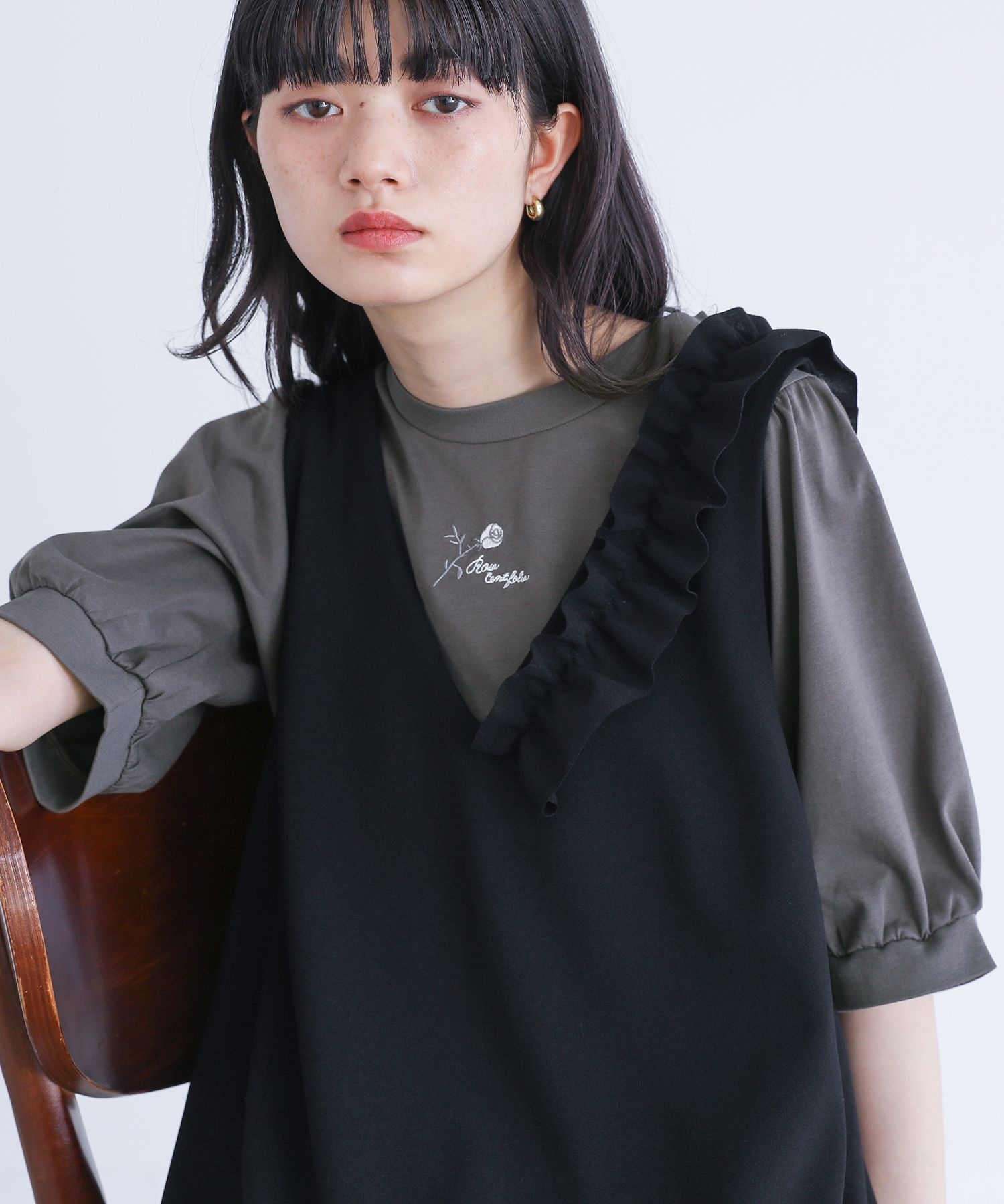 ODAKHA editforlulu パフスリーブ トップス black ODAKHA editforlulu パフスリーブ トップス black - メルカリ