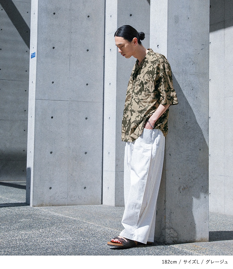 シャツ メンズ トップス カラーシャツ 半袖 柄シャツ プリント 前開き オープンカラー 羽織 ラフ ボタン 涼し気 薄手 夏 返品交換不可 「メール便可」「5」 | osharewalker | 13