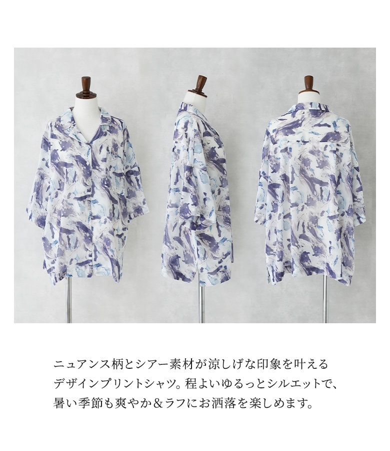 シャツ 半袖 レディース 春 夏 ブラウス 五...の詳細画像2