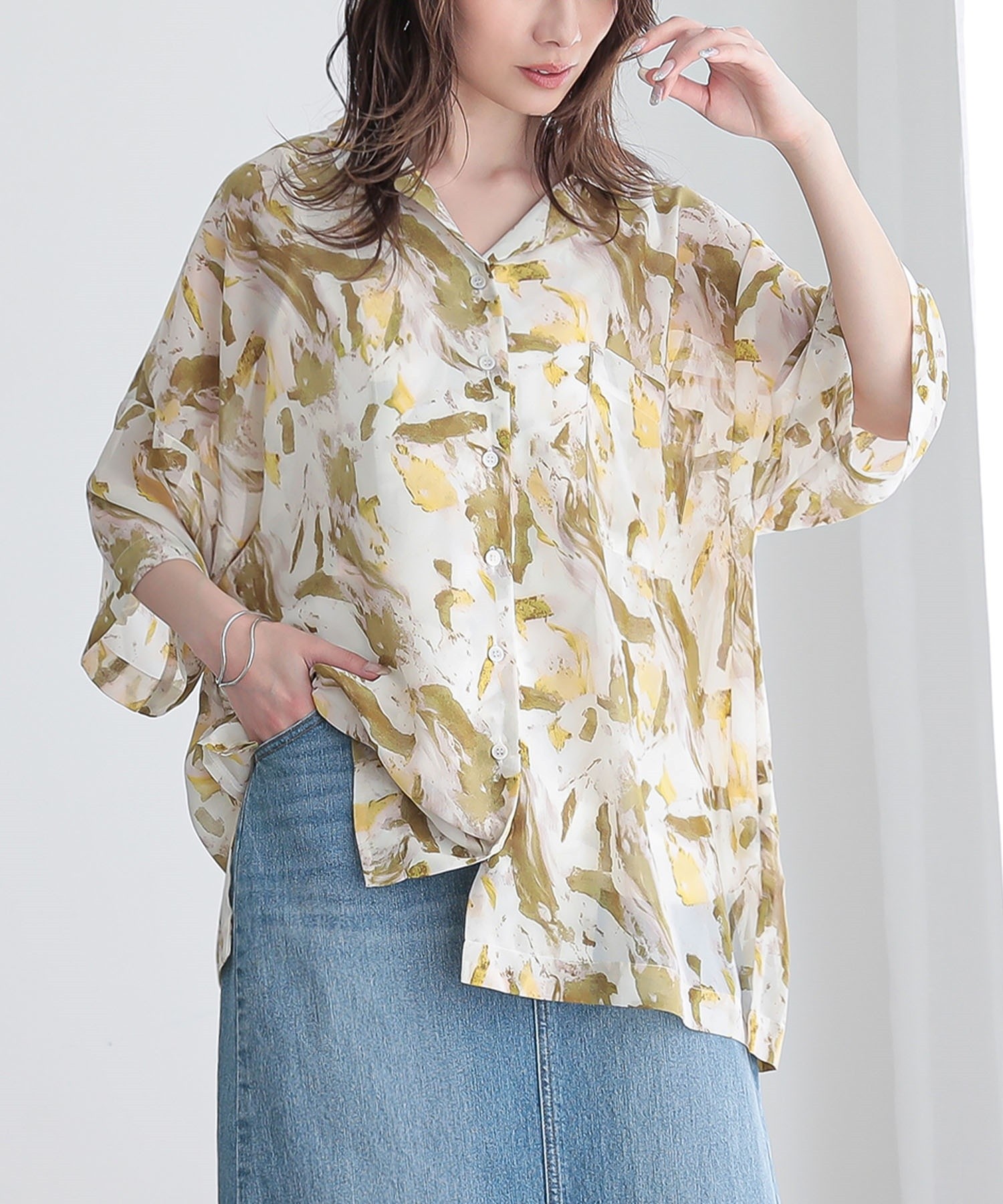 ブラウス シャツ さらさらリラックスSET UP/575232 レディース GLOBAL WORK ブラウス シャツ さらさらリラックスSET UP/575232