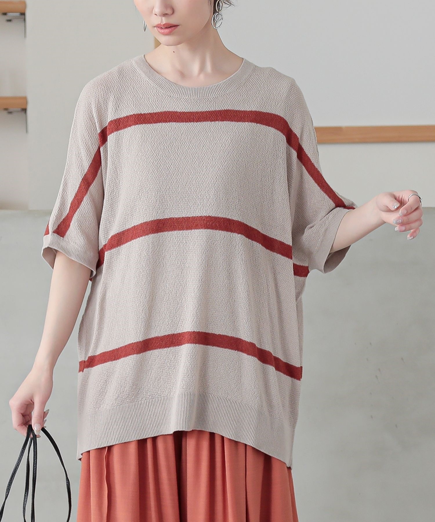osharewalker（オシャレウォーカー） ニット 半袖 レディース 春 夏 40
