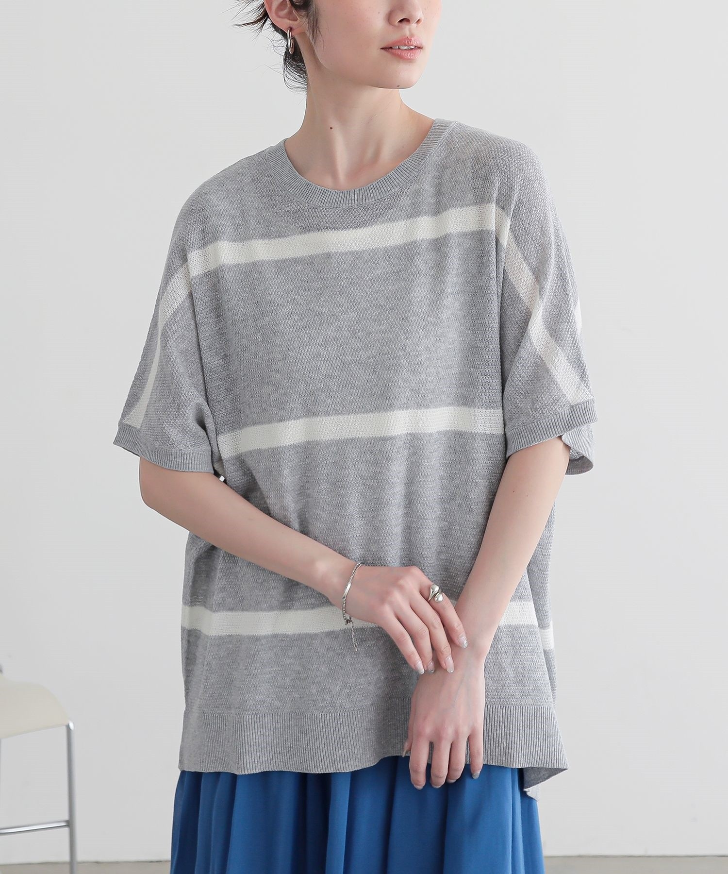 osharewalker（オシャレウォーカー） ニット 半袖 レディース 春 夏 40