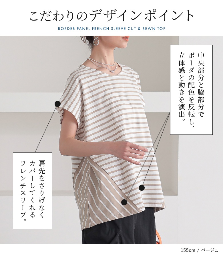 カットソー 日本製 強撚糸 クール フレンチ ミセス ファッション 接触冷感 春夏 フレアシルエット ドレープ 女性 レディース 母の日 プレゼント 洗える・接触冷感】COOL RICH COTTON フレアT