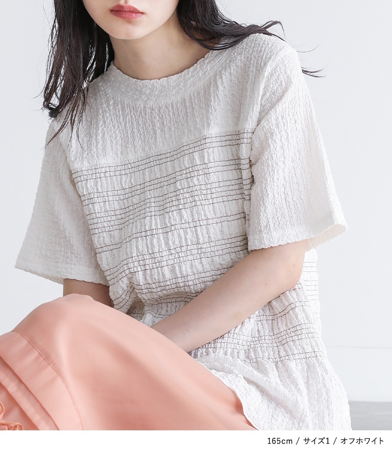 カットソー レディース トップス 半袖 Tシャツ クルーネック プルオーバー 春 夏 「メール便可」「10」 | osharewalker | 03