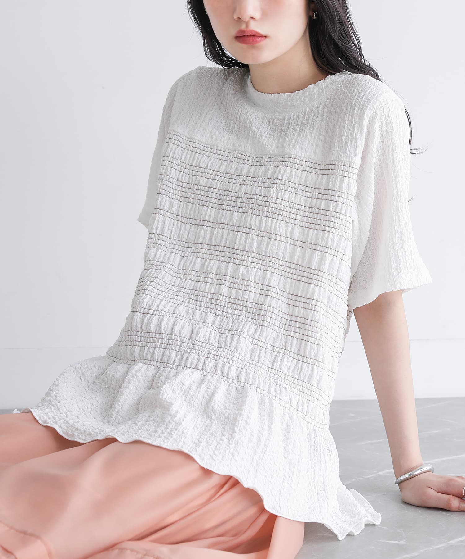 カットソー レディース トップス 半袖 Tシャツ クルーネック プルオーバー 春 夏 「メール便可」「10」 | osharewalker | 01