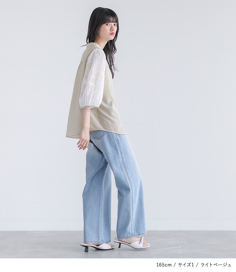 osharewalker ブラウス 七分袖 レディース トップス シャツ