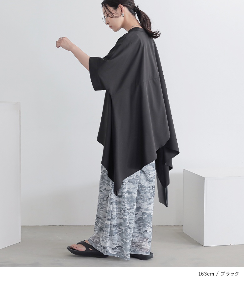 osharewalker シャツ レディース トップス ブラウス 半袖 バンド
