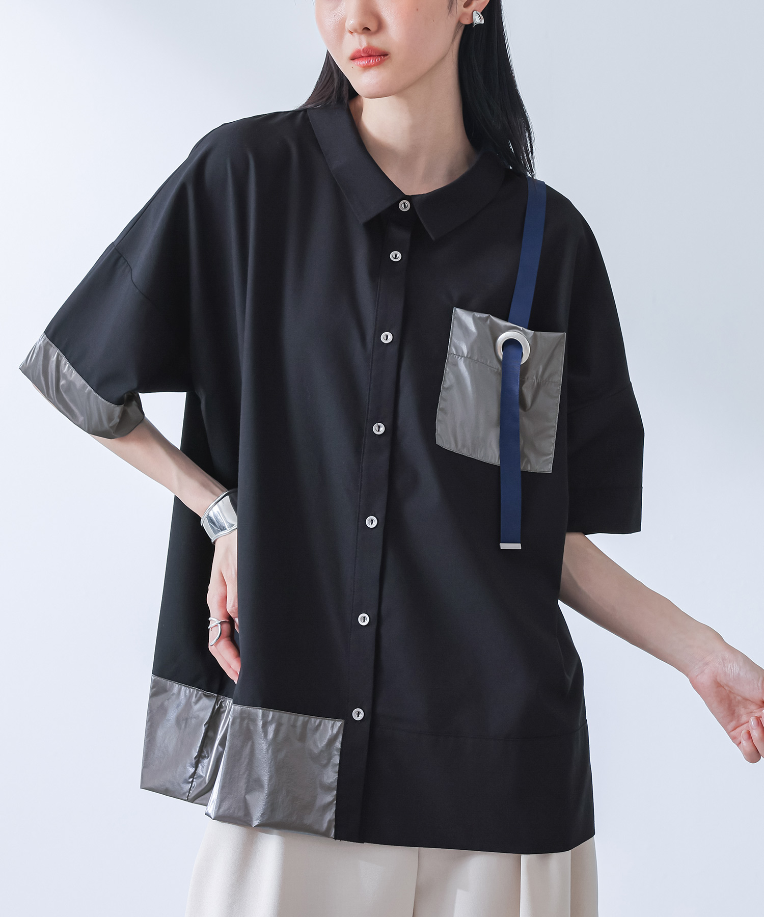 osharewalker（オシャレウォーカー） シャツ 半袖 レディース 夏 春 白
