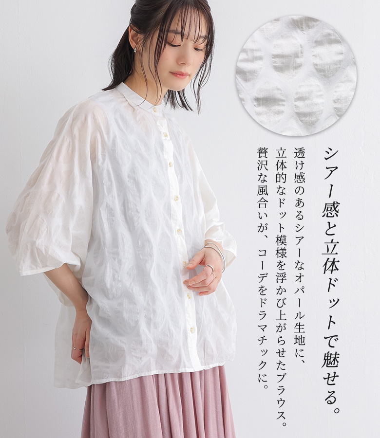 ブラウス レディース 春 夏 トップス 半袖 ...の詳細画像1