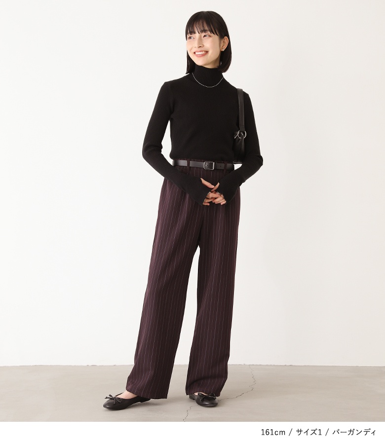 osharewalker ワイドストレートパンツ レディース ボトムス ピン