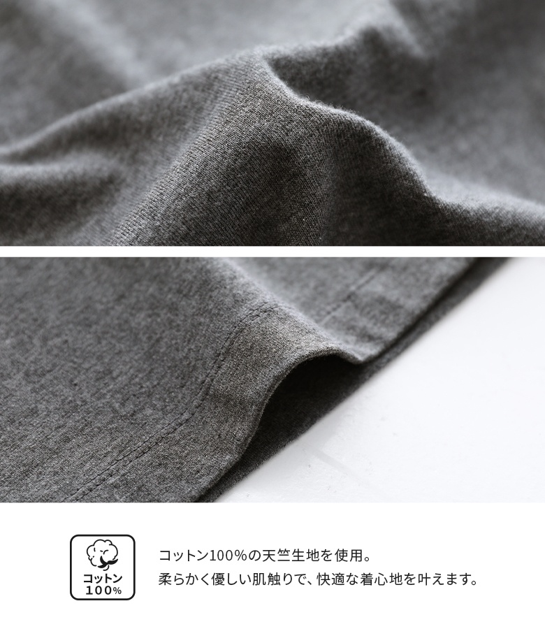 ワンピース レディース 7分袖 コットン コッ...の詳細画像3