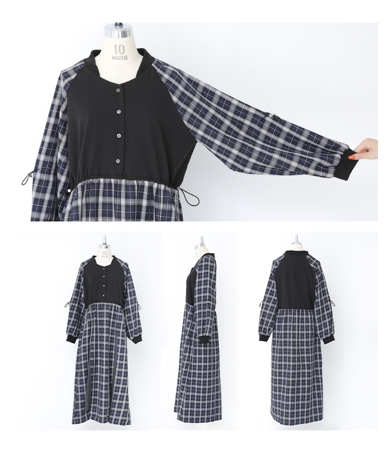 osharewalker ワンピース 長袖 レディース ロングワンピース プリーツ