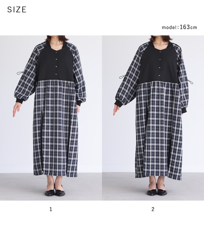 osharewalker ワンピース 長袖 レディース ロングワンピース プリーツ