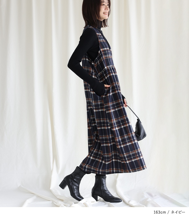 osharewalker ロングワンピース ノースリーブ レディース