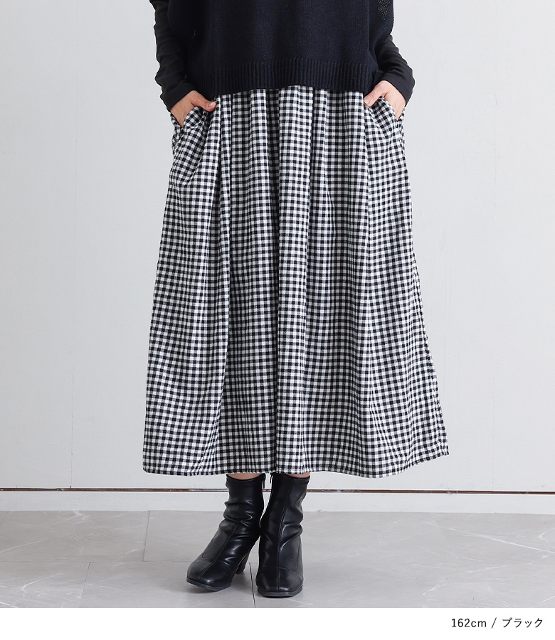 ワンピース レディース ドレス 長袖 ドッキン...の詳細画像5