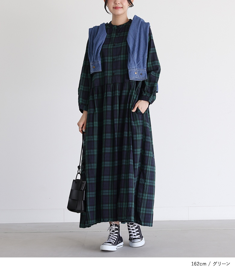 osharewalker ワンピース レディース 8分袖ワンピース バンド