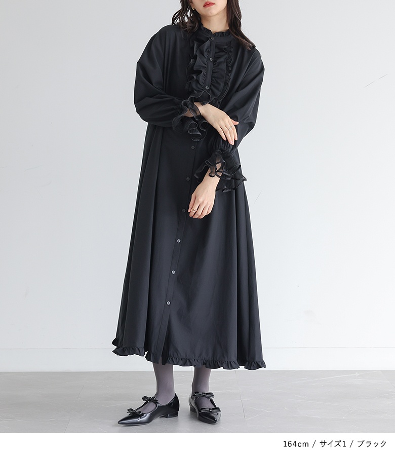 シャツワンピース ロング レディース ワンピ ...の詳細画像5