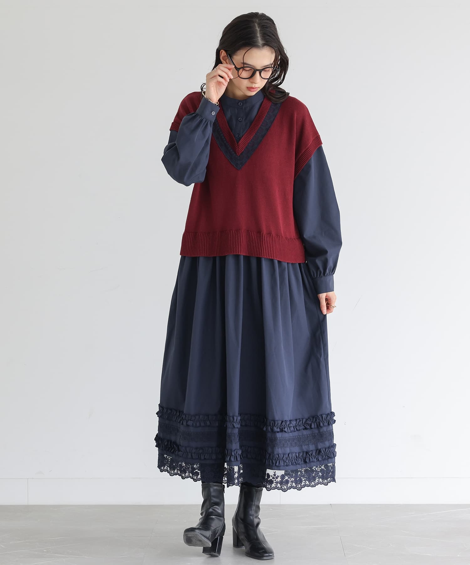 osharewalker 「送料無料」ワンピース 長袖 レディース ドレス ロング