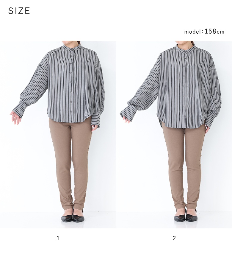 osharewalker シャツ 長袖 レディース トップス ストライプ