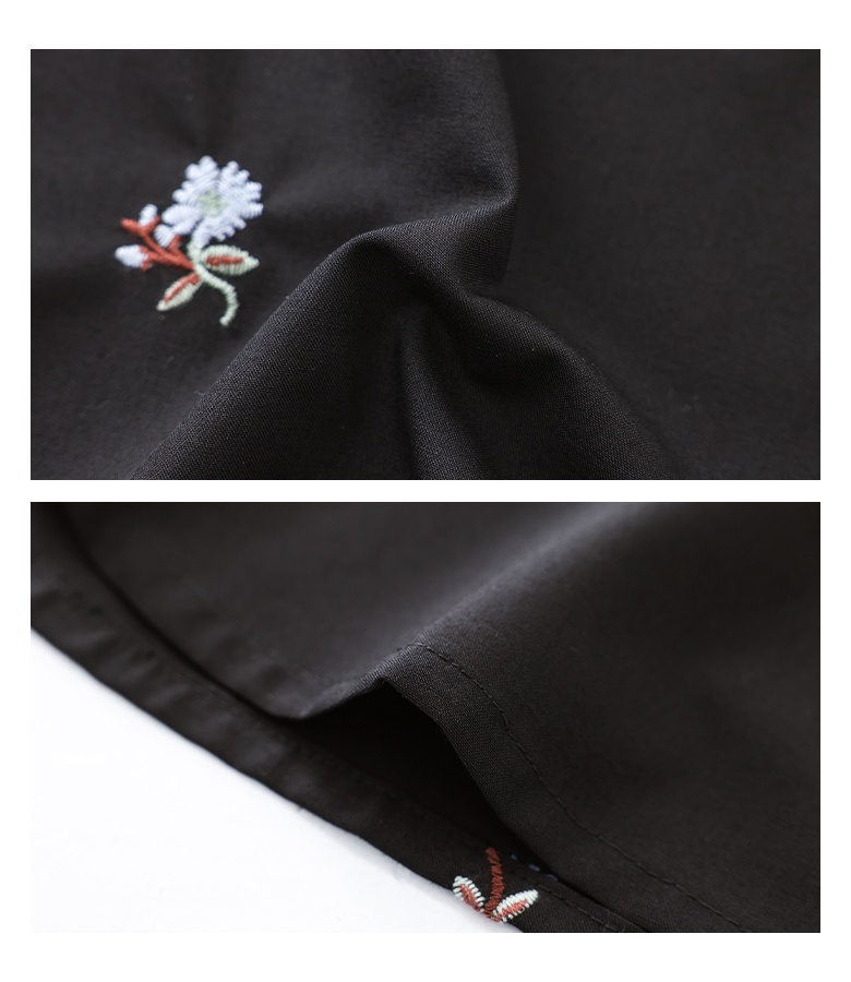 シャツ 長袖 レディース トップス ブラウス スカラップ 襟付き 刺繍 花柄 レイヤード 重ね着※メール便可※【10】 osharewalker シャツ 長袖 レディース トップス ブラウス