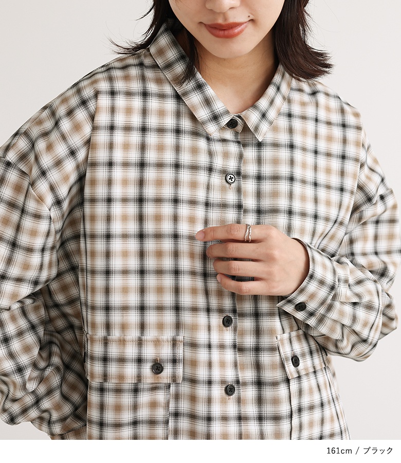 osharewalker チェックシャツ 長袖 レディース トップス 柄