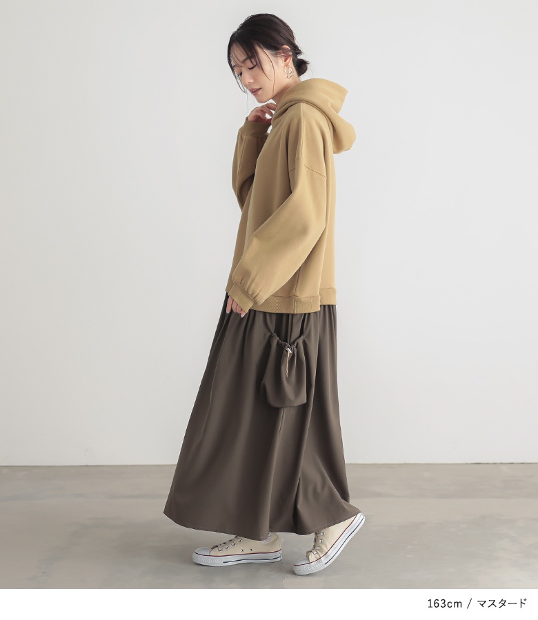 ワンピース レディース 長袖ワンピース ドッキング ドッキングワンピース あったか 裏起毛 異素材 「メール便不可」「40」 | osharewalker | 16