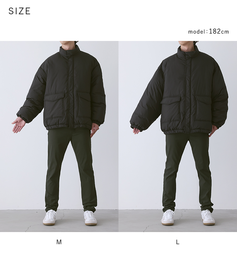 osharewalker 中綿 ブルゾン メンズ アウター 中綿ジャケット