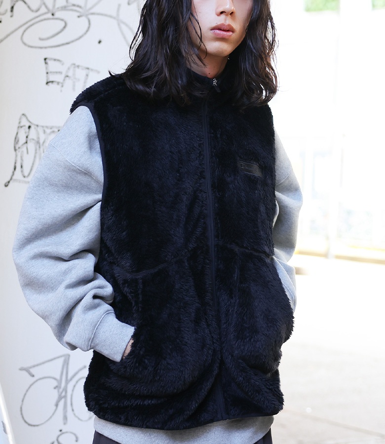 osharewalker ベスト フリース メンズ アウター トップス ジップアップ