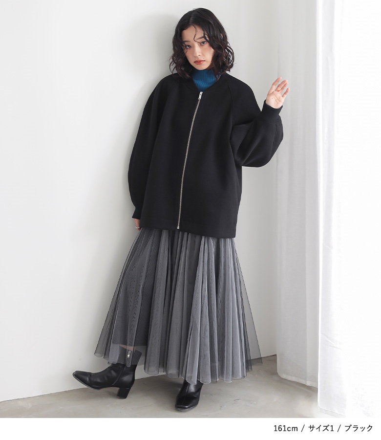 【未着用】Black & White ♡レディース 2Way アウター Lサイズ ルースイソンブラ/LUZ e SOMBRA 中綿ジャケット/FD ONE INNER