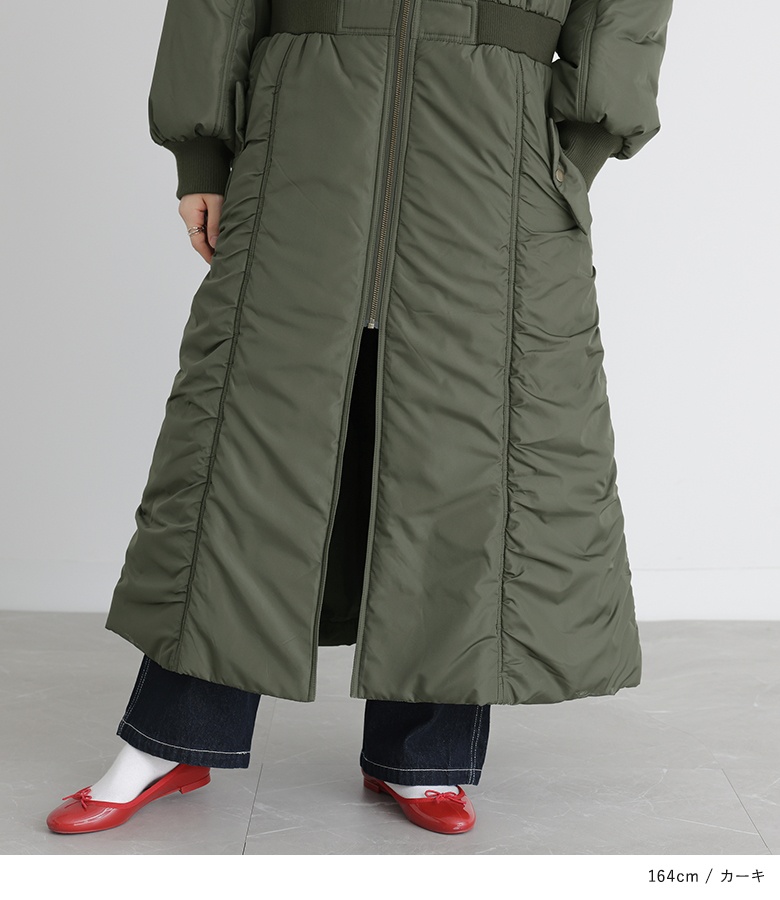 黒 フリル付きウールロングコート フリルロングコート・全2色 | レディースファッション通販 - DHOLIC