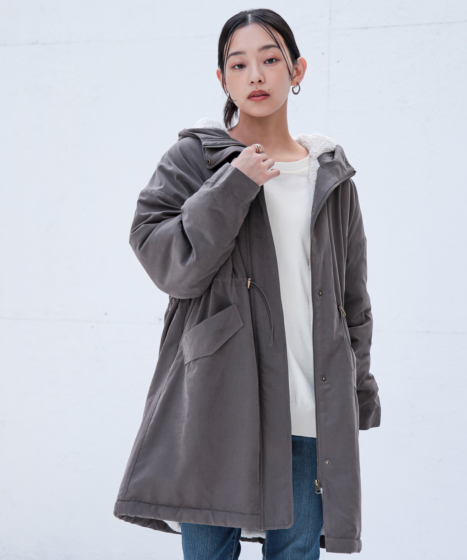 osharewalker（オシャレウォーカー） 裏ボア コート モッズコート