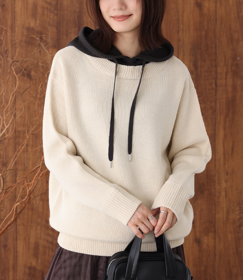 drawer アイレットニットパーカー drawer アイレットニットパーカー 【公式通販】