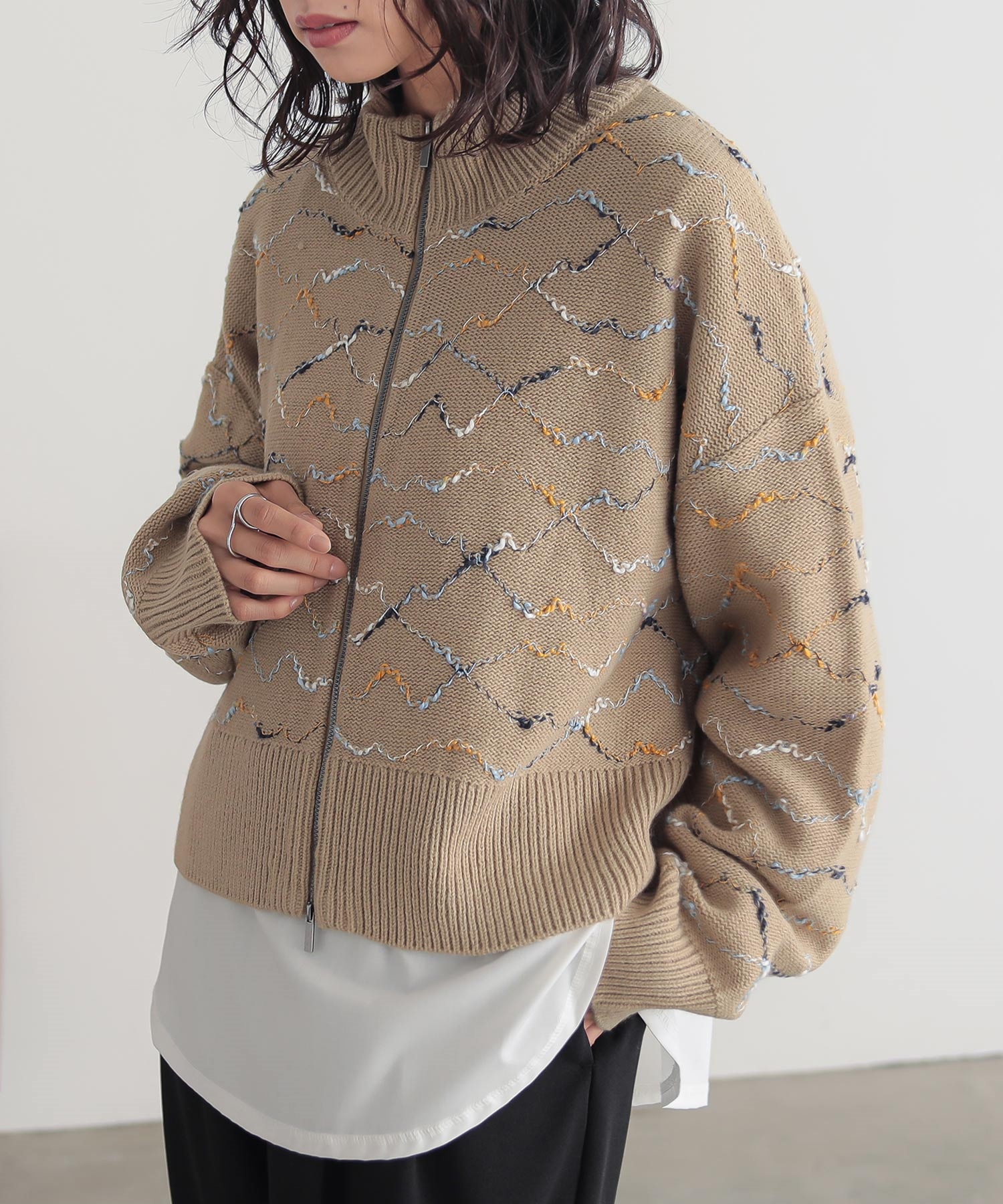 osharewalker ニット カーディガン 長袖 レディース トップス