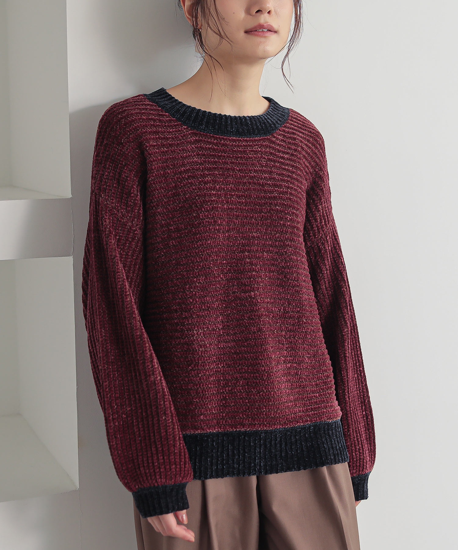 トップス ニット 長袖 長袖ニット レディース ぽわん袖 ボリューム袖 ゆったり ゆるっと    返品交換不可「メール便不可」「30」 | osharewalker | 01