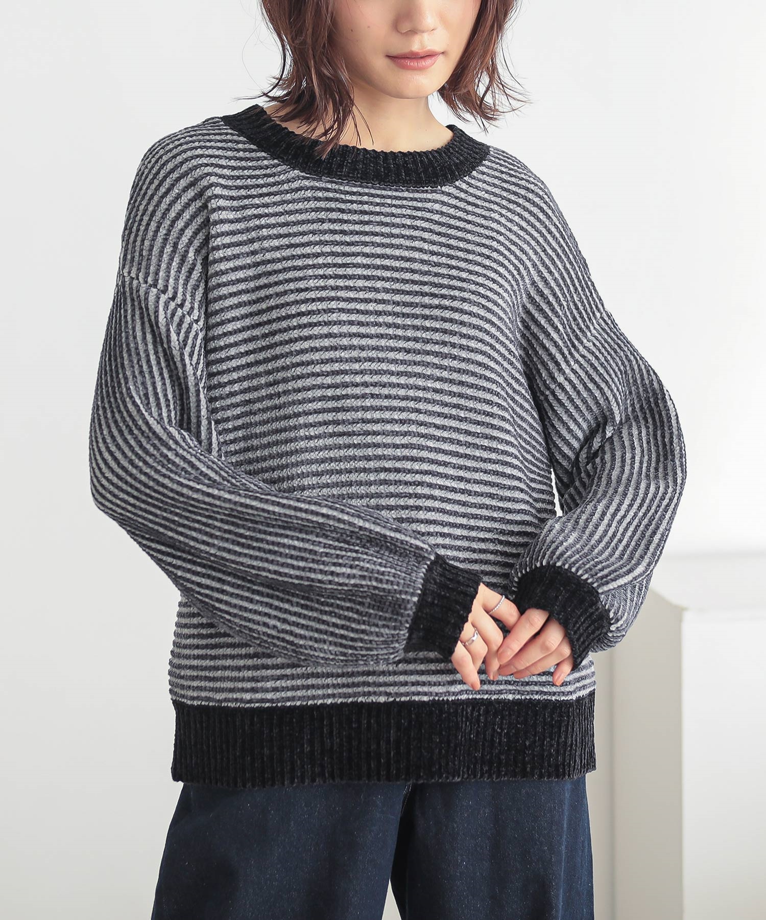 トップス ニット 長袖 長袖ニット レディース ぽわん袖 ボリューム袖 ゆったり ゆるっと    返品交換不可「メール便不可」「30」 | osharewalker | 02