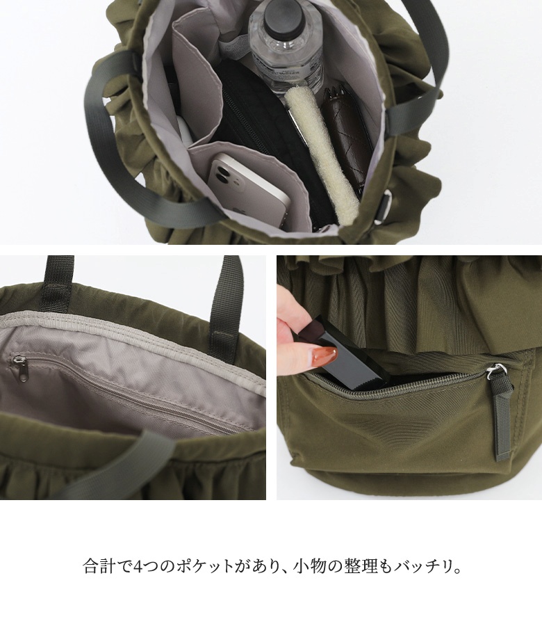 ショルダーバッグ レディース 春 夏 ハンドバッグ 2way フリル 巾着 ストラップ カバン 鞄 秋 冬 オールシーズン オシャレウォーカー「メール便不可」「20」 | osharewalker | 06