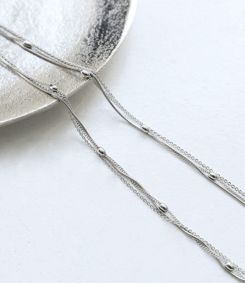 ネックレス アクセサリー 3連チェーン アクセ...の詳細画像1