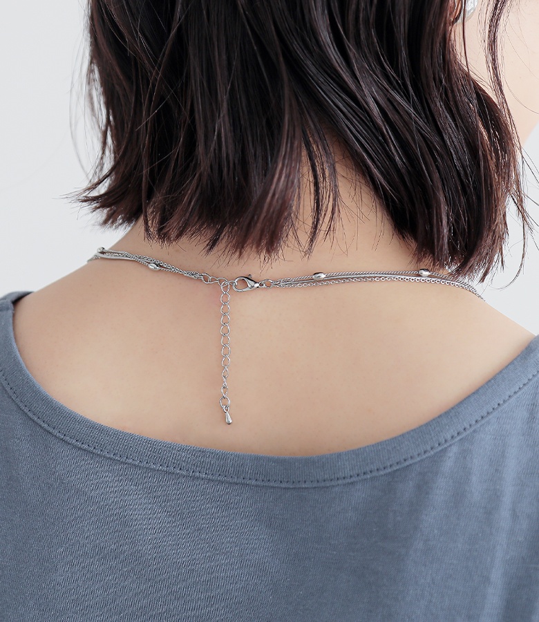 ネックレス アクセサリー 3連チェーン アクセ...の詳細画像3