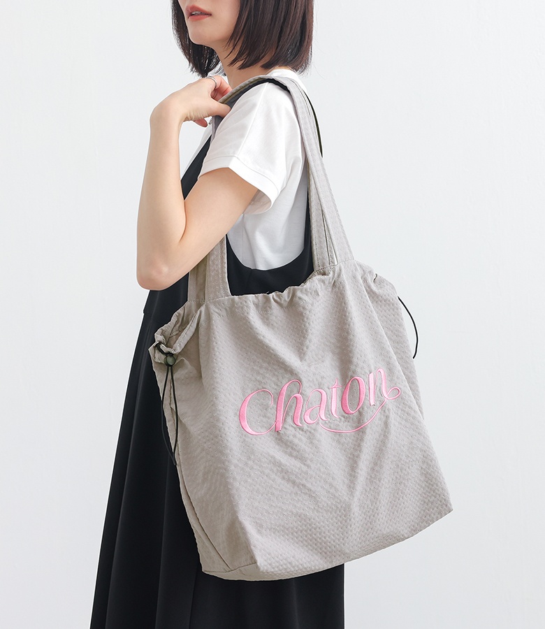 トートバッグ レディース ファッション雑貨 カバン 鞄 かばん 刺繍 ロゴ 配色 ドロスト 巾着型 ポケット 春 夏 秋 冬 オシャレウォーカー「メール便不可」「20」 | osharewalker | 02