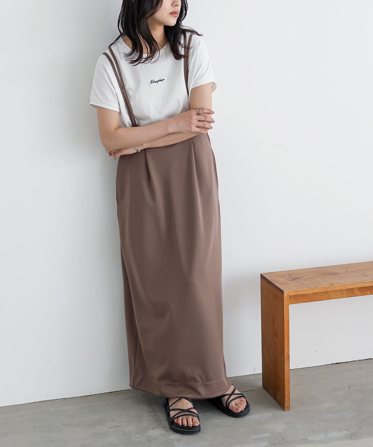 osharewalker ワンピース レディース ドレス ロング丈 キャミ