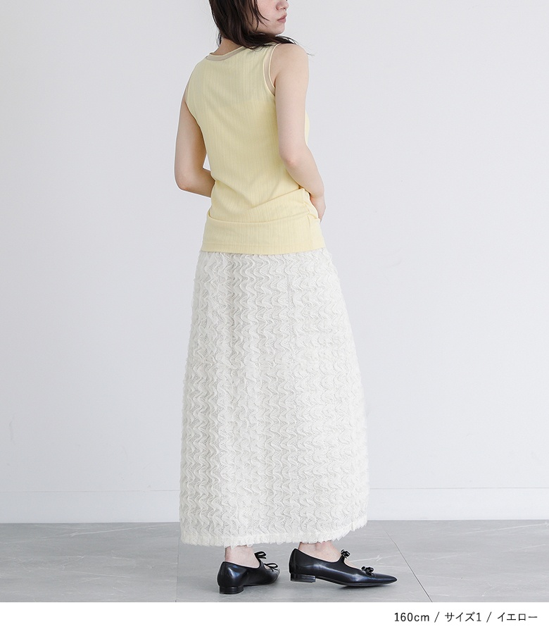 タンクトップ レディース トップス ノースリーブ ハート 刺繍 リブ カットソー インナー シアー 春 夏 秋「メール便可」「5」 | osharewalker | 10
