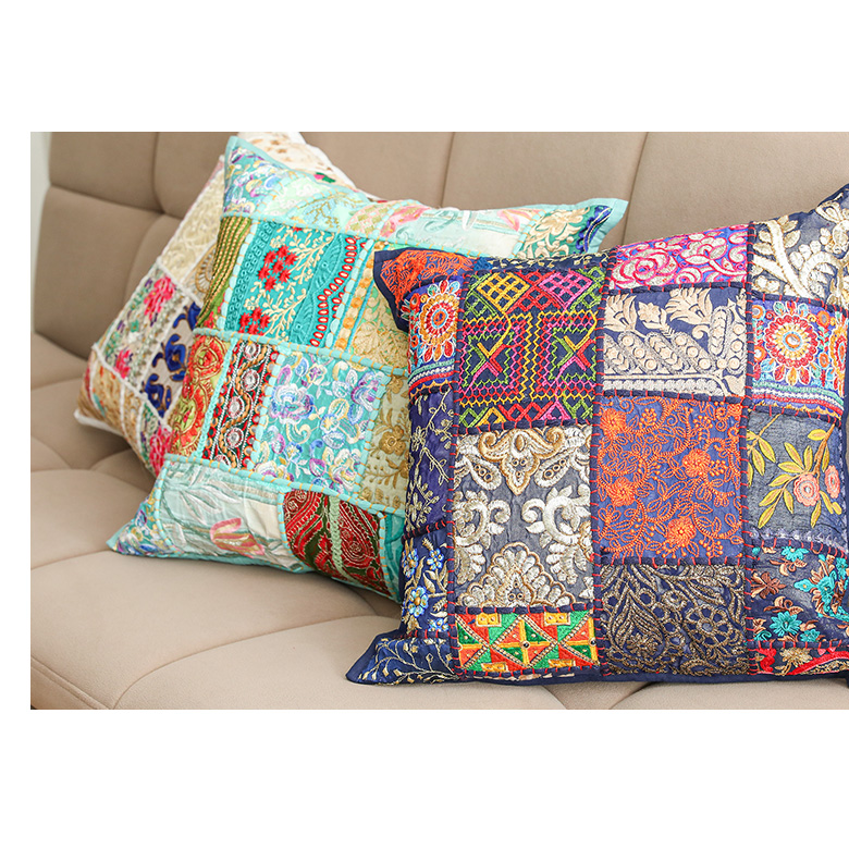 新色登場】クッション クッションカバー パッチワーク ヴィンテージ