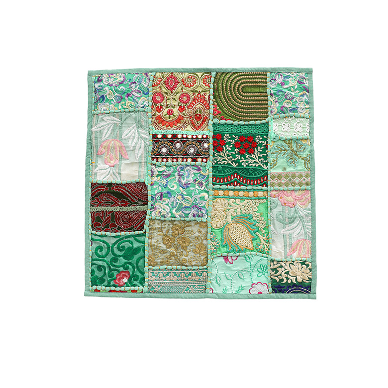 クッションカバー カバー パッチワーク ヴィンテージ 一点もの